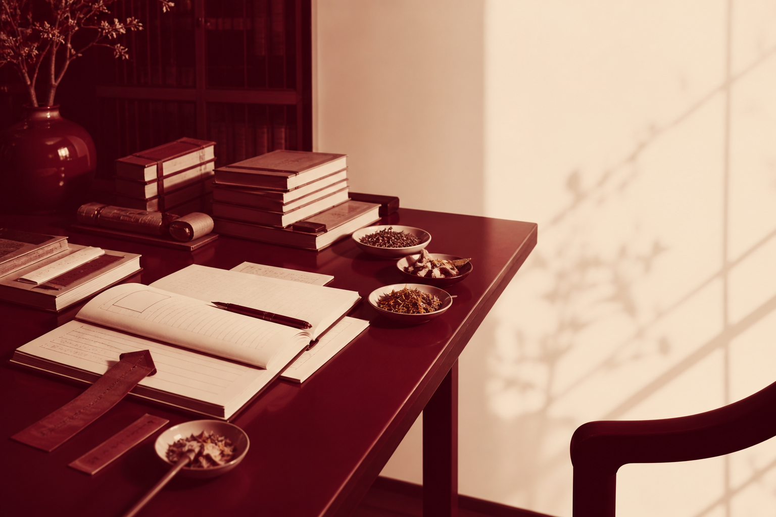 Table préparée pour l’étude et l’enseignement de la médecine chinoise classique